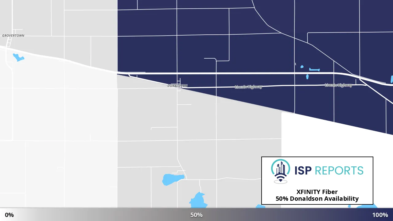 Donaldson, IN map of internet availability