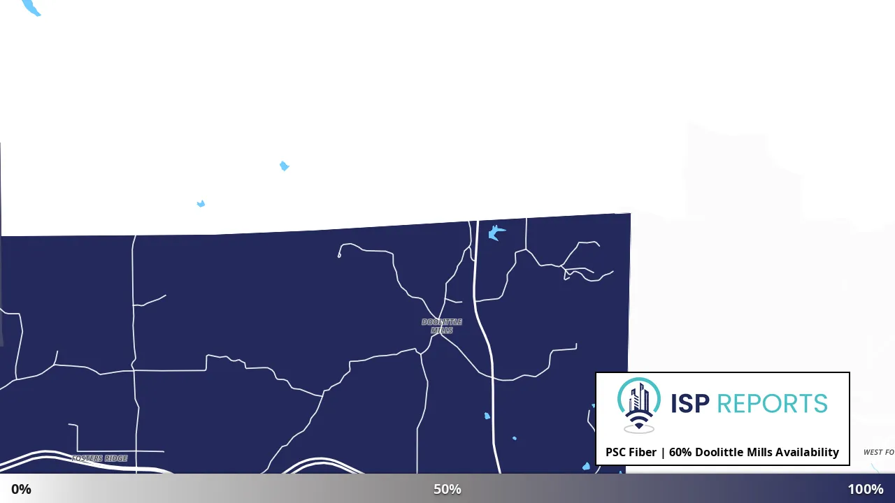 Doolittle Mills, IN map of internet availability