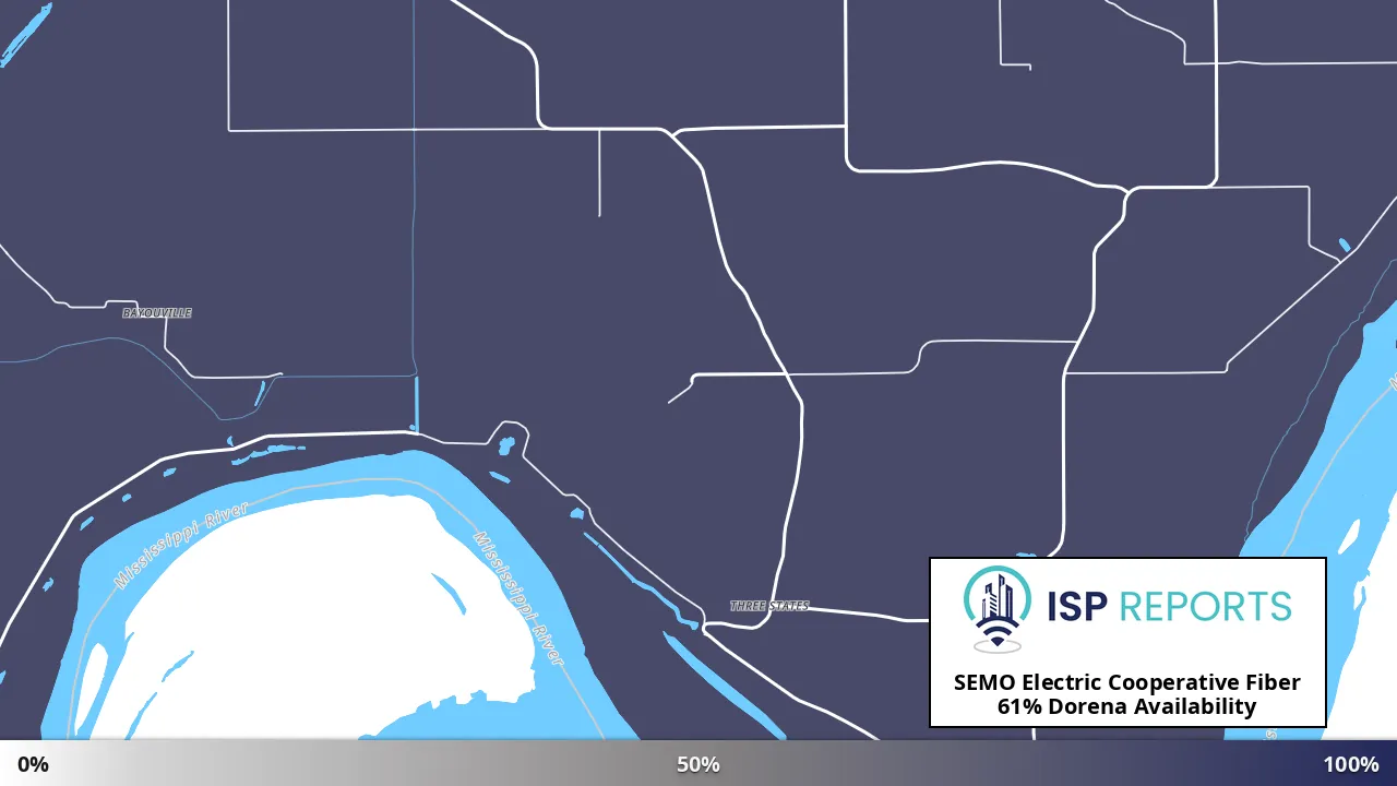 Dorena, MO map of internet availability