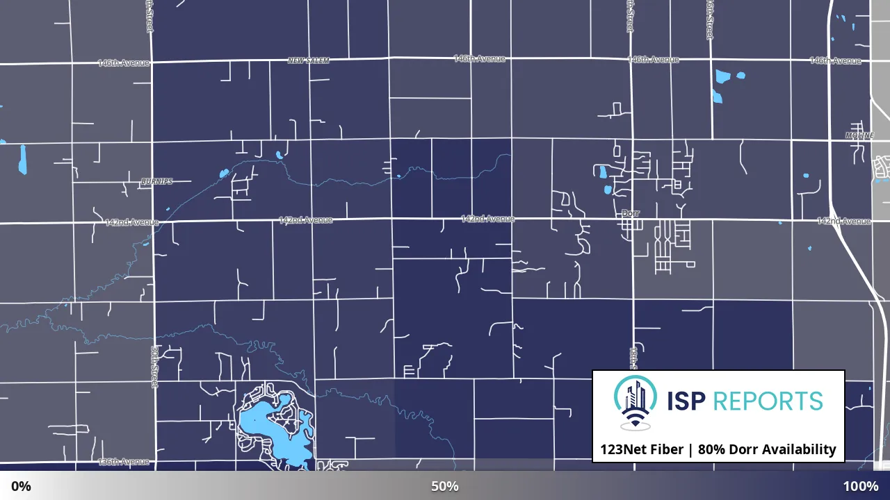Dorr, MI map of internet availability