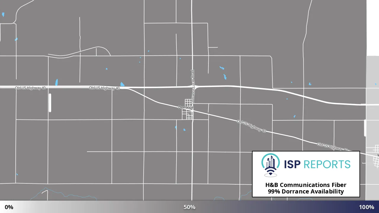 Dorrance, KS map of internet availability