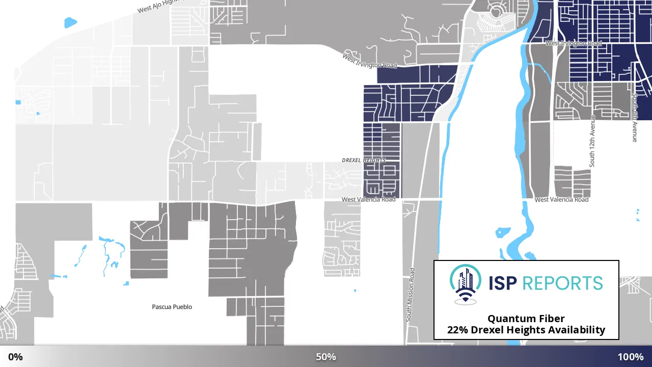Drexel Heights, AZ map of internet availability