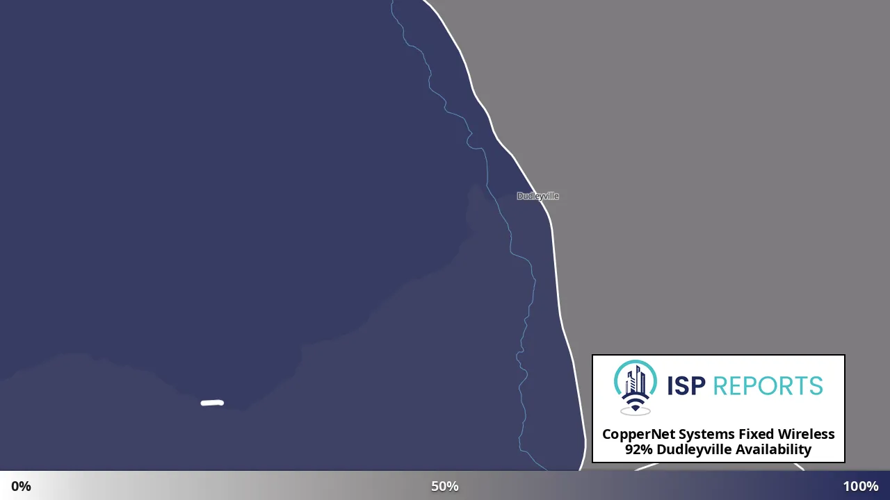 Dudleyville, AZ map of internet availability