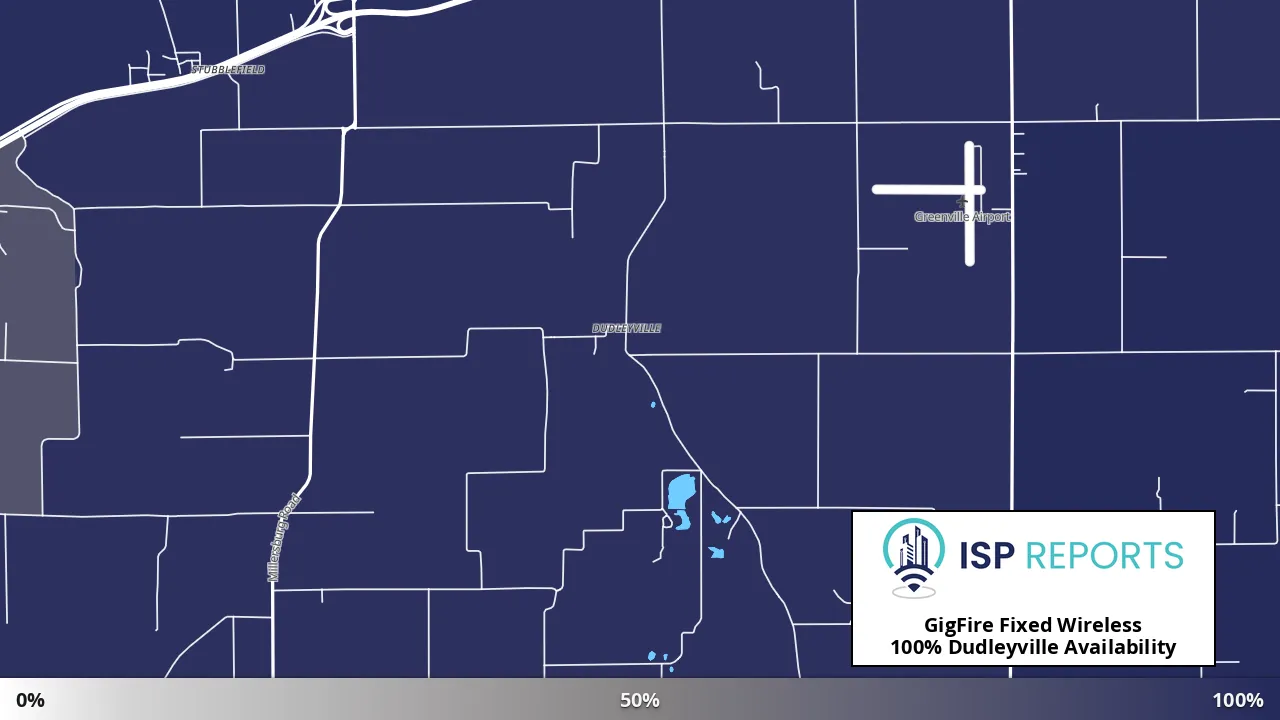 Dudleyville, IL map of internet availability