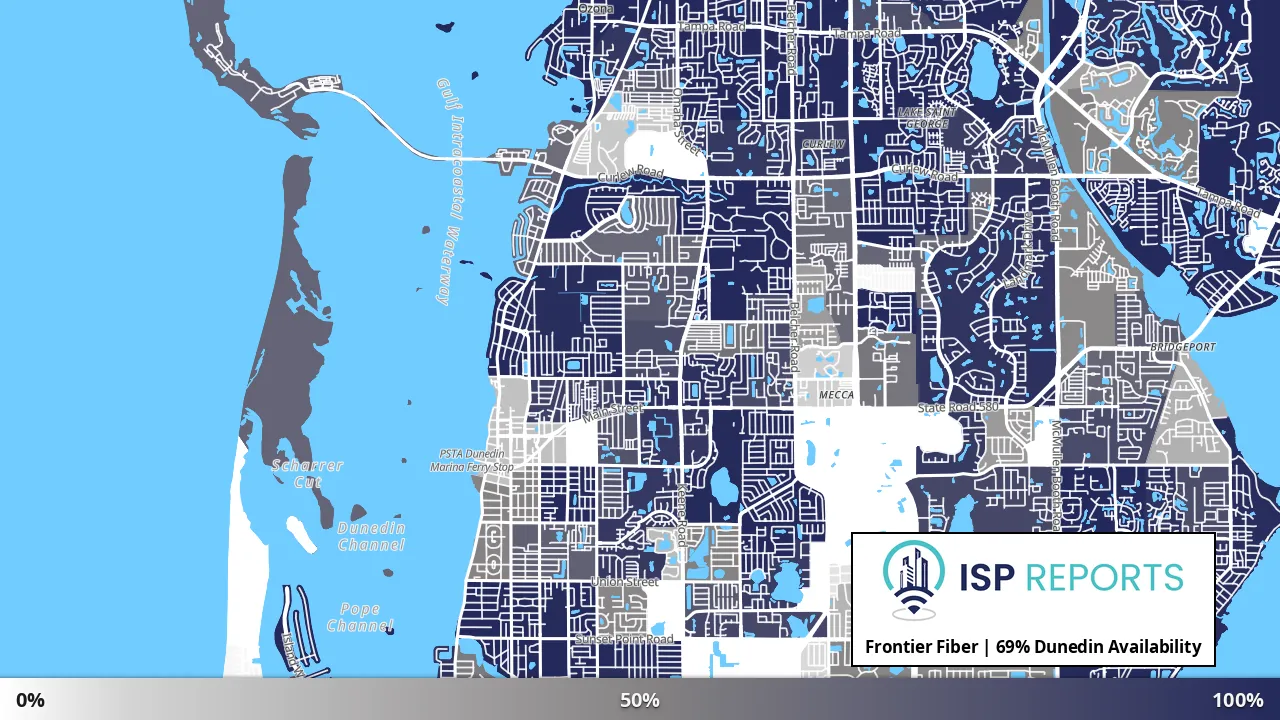 Dunedin, FL map of internet availability