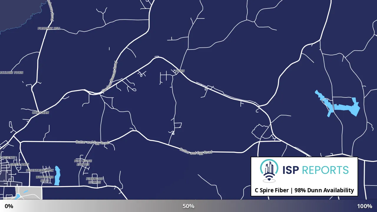 Dunn, AL map of internet availability