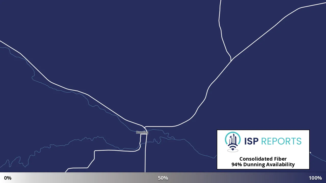 Dunning, NE map of internet availability