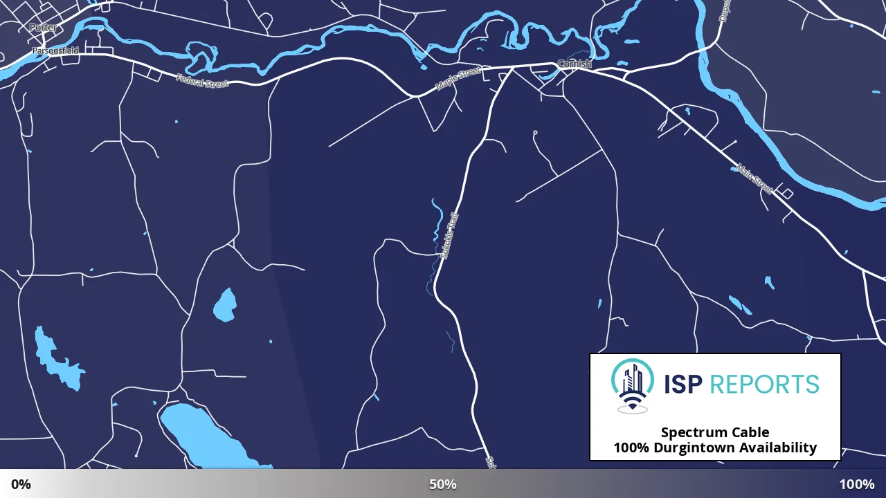 Durgintown, ME map of internet availability