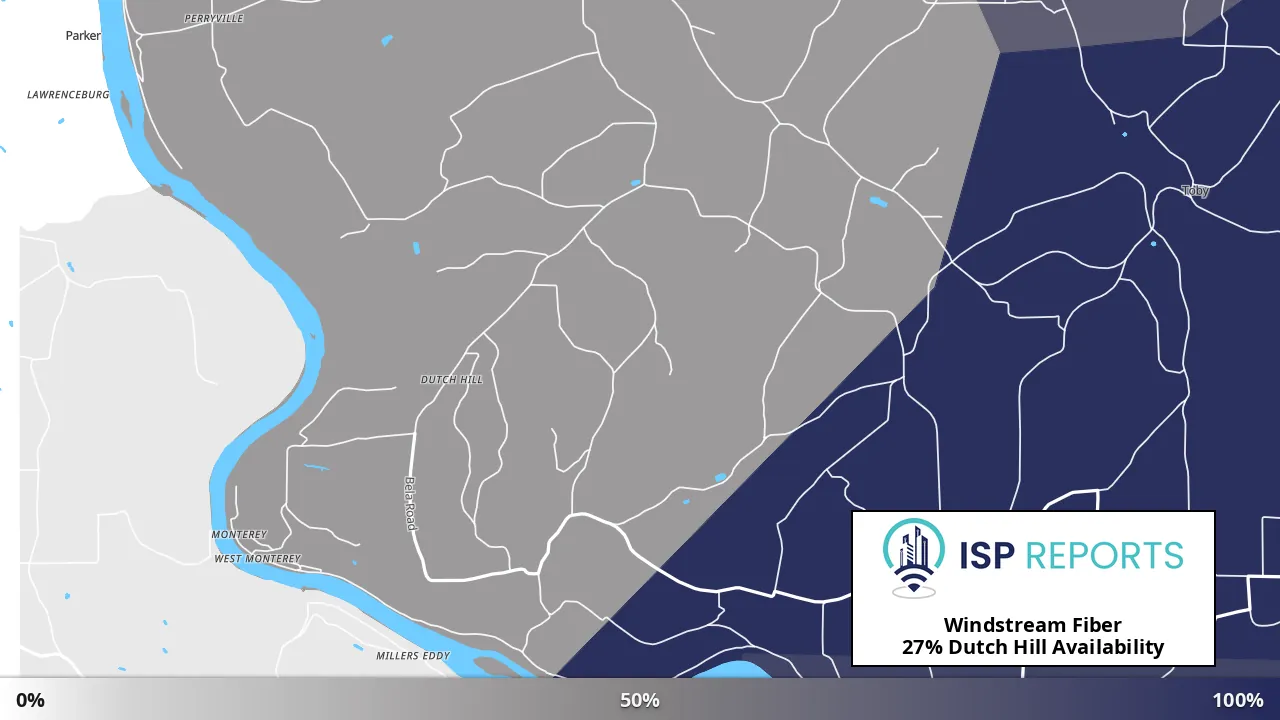 Dutch Hill, PA map of internet availability