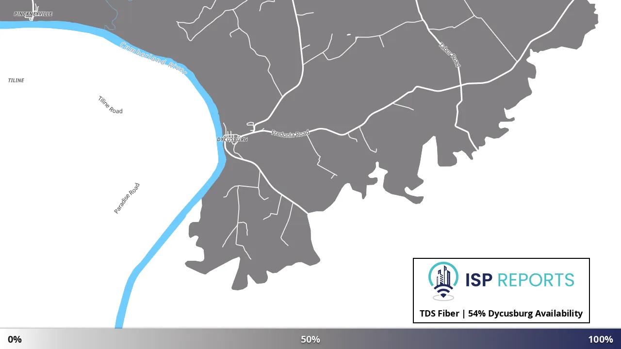 Dycusburg, KY map of internet availability