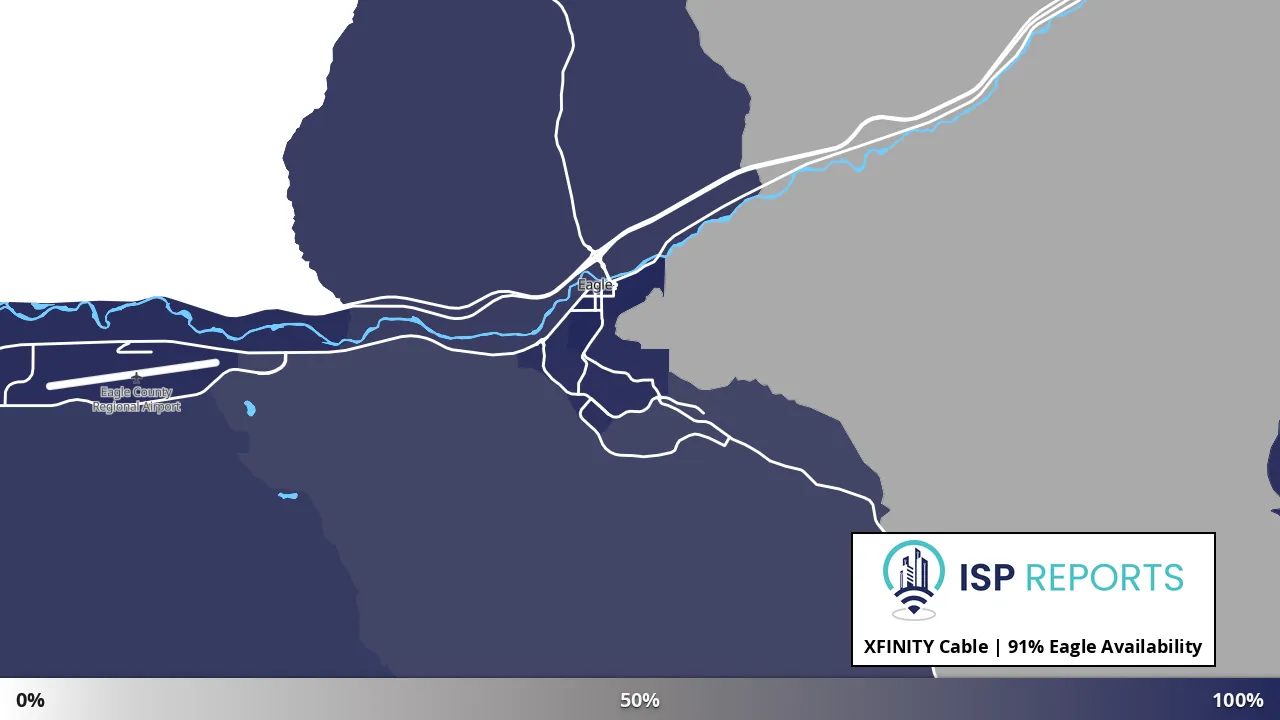 Eagle, CO map of internet availability