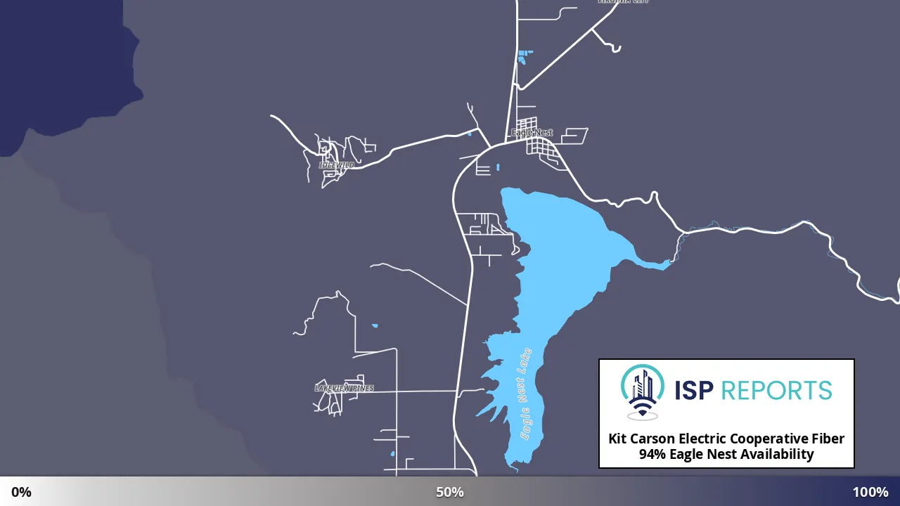 Eagle Nest, NM map of internet availability
