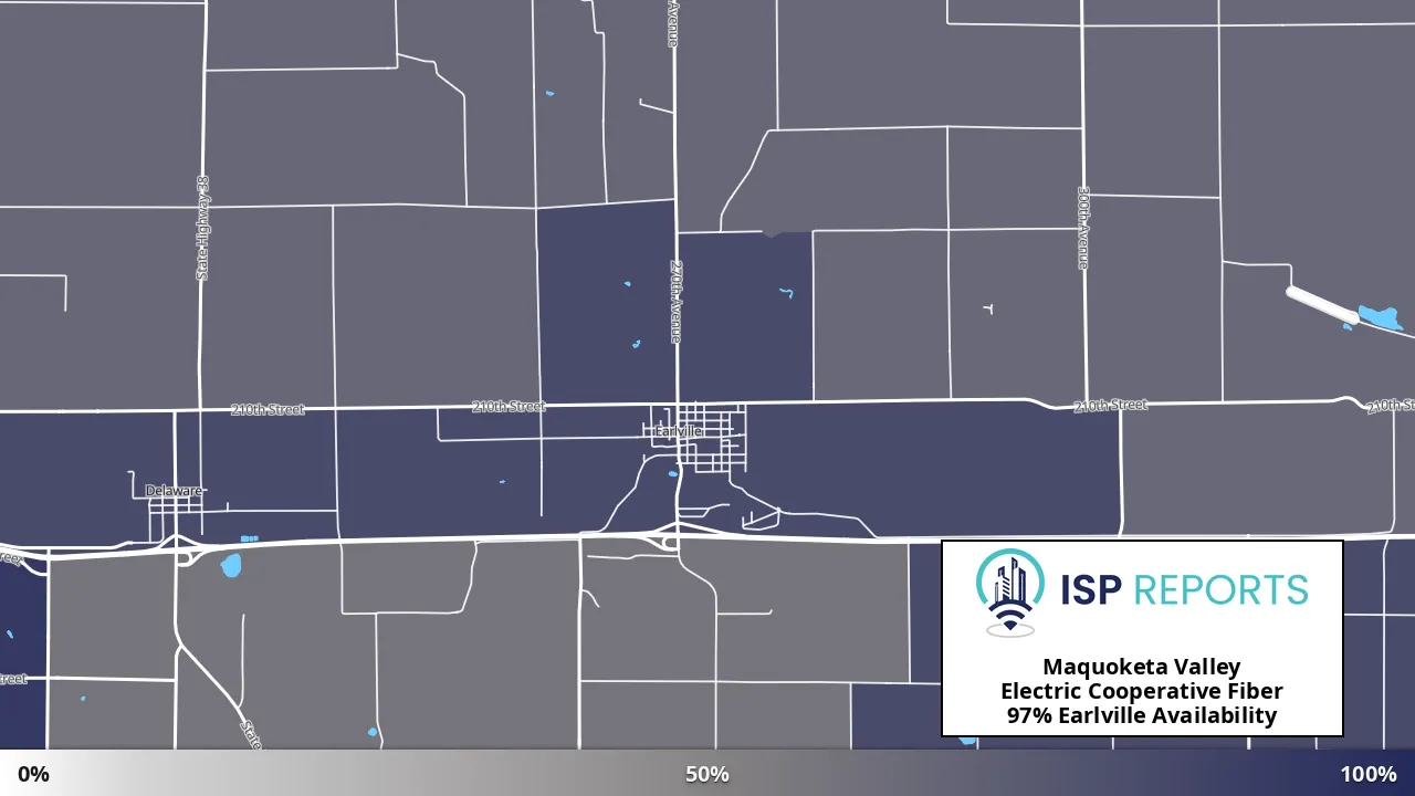 Earlville, IA map of internet availability