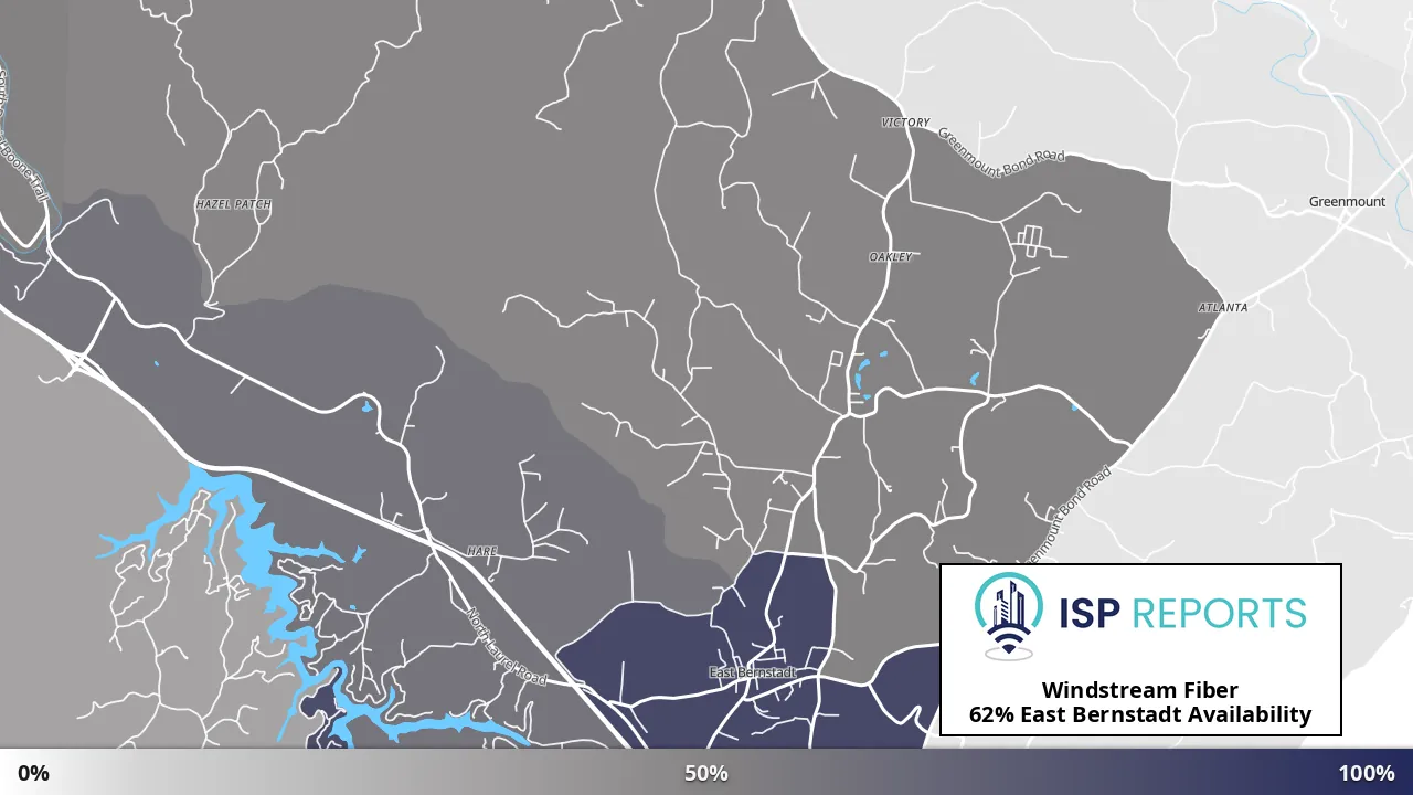 East Bernstadt, KY map of internet availability