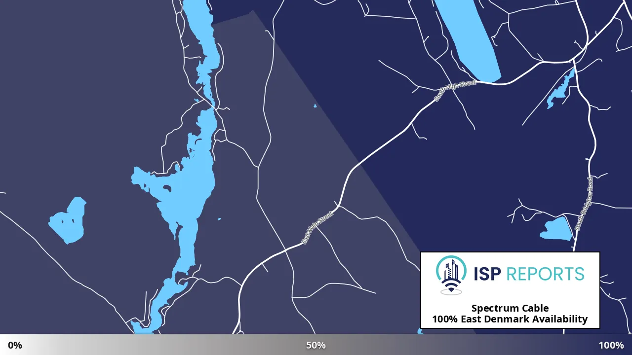 East Denmark, ME map of internet availability