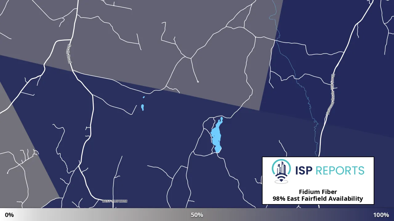 East Fairfield, VT map of internet availability