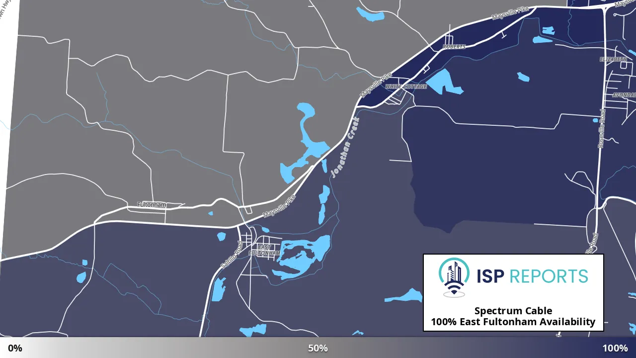 East Fultonham, OH map of internet availability