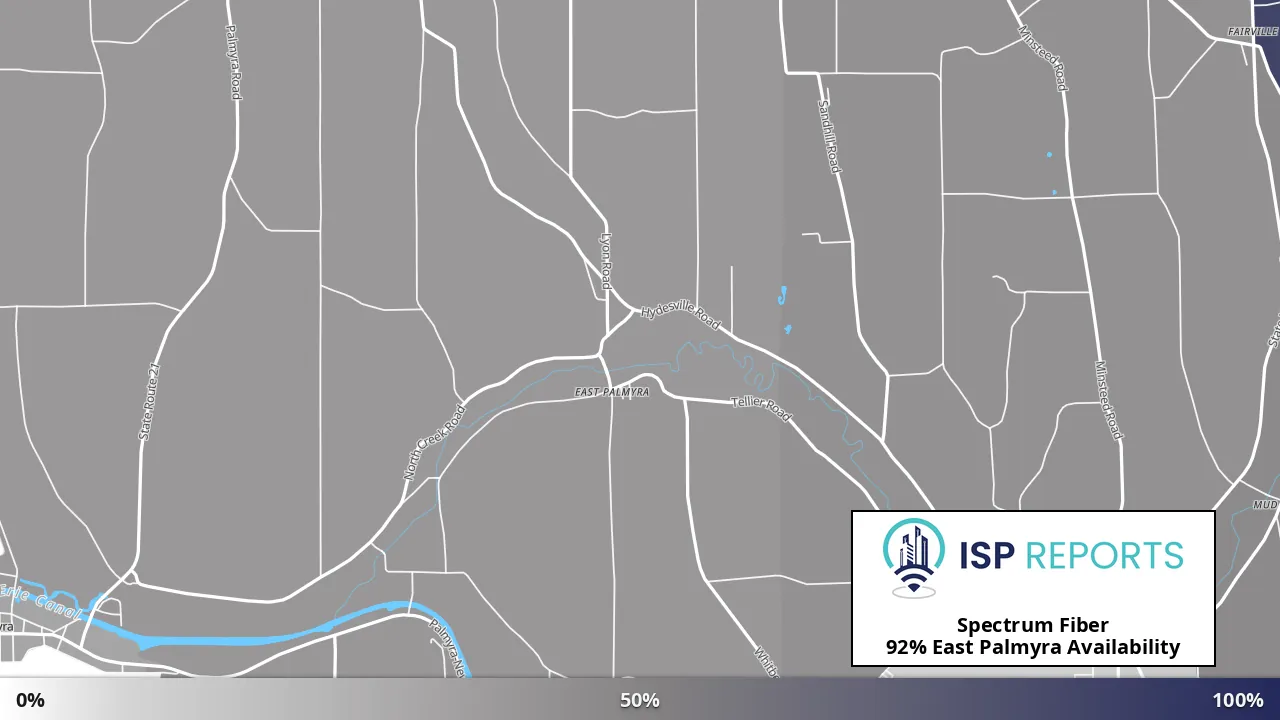 East Palmyra, NY map of internet availability