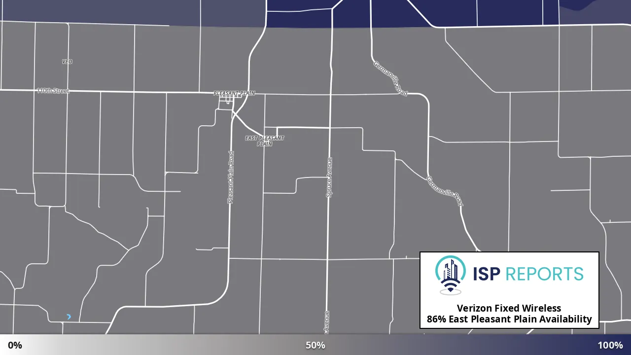 East Pleasant Plain, IA map of internet availability