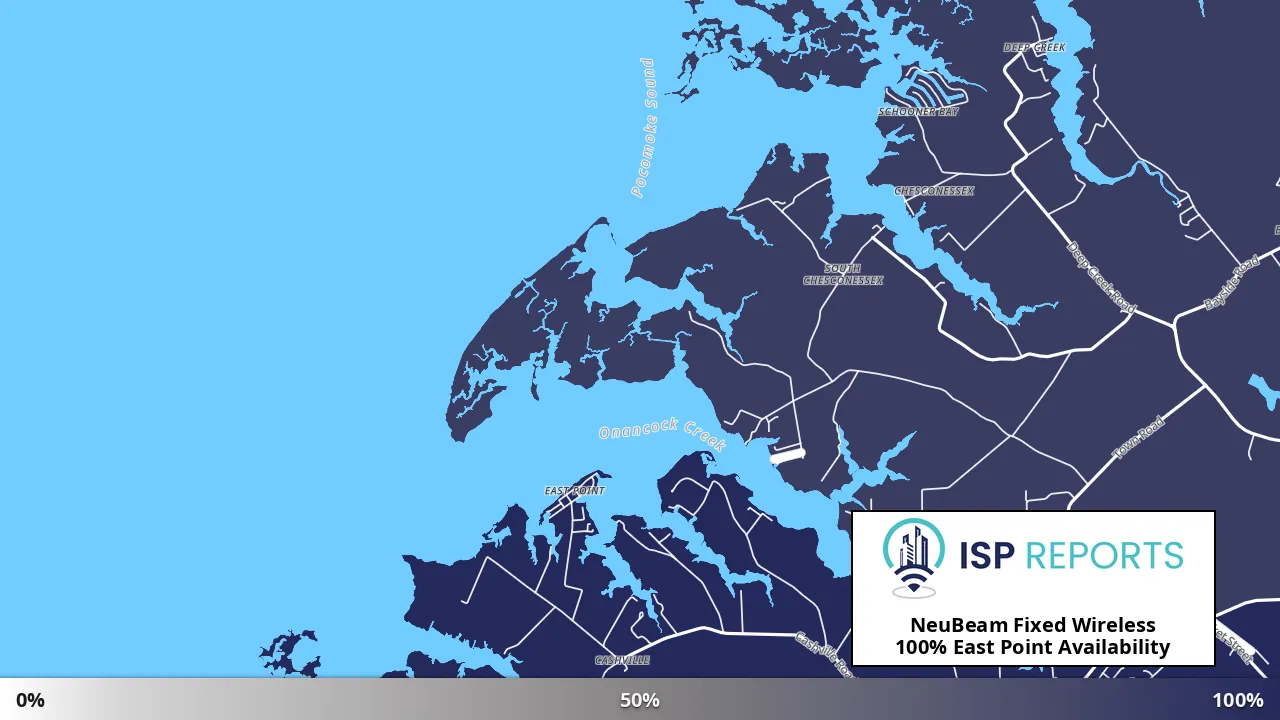 East Point, VA map of internet availability