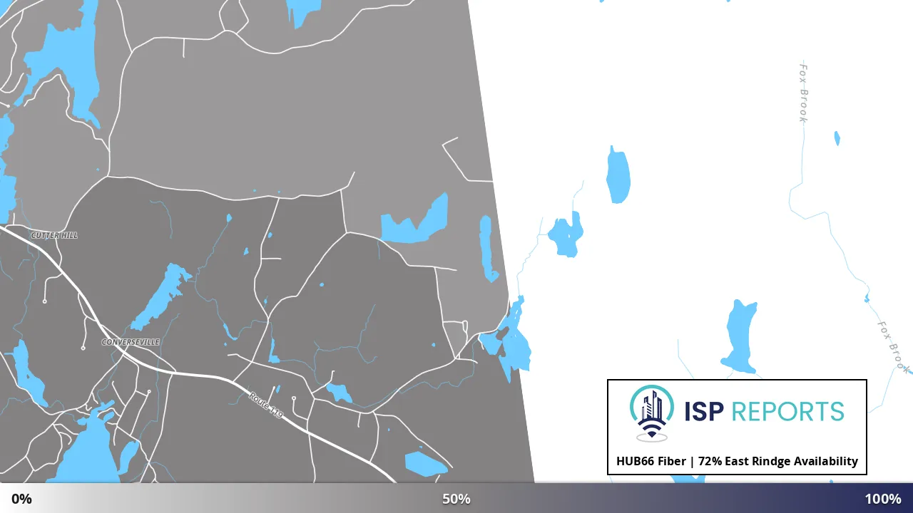 East Rindge, NH map of internet availability