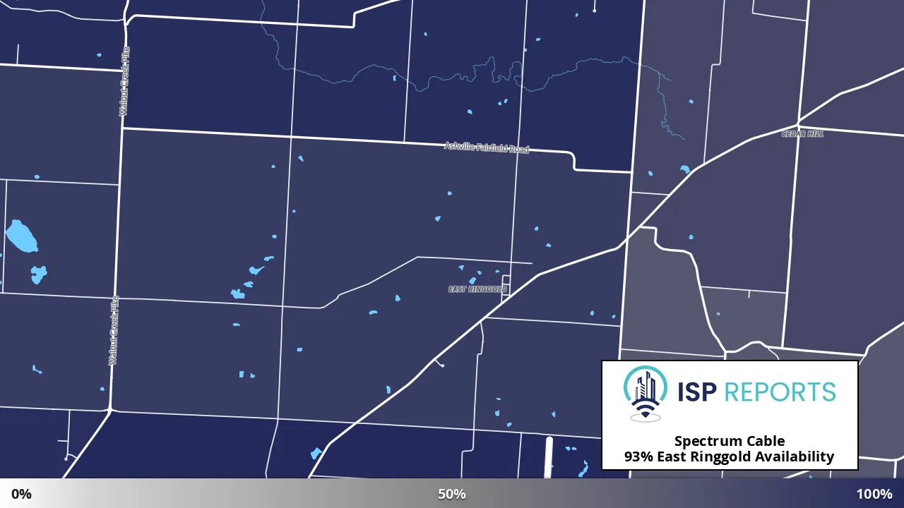 East Ringgold, OH map of internet availability