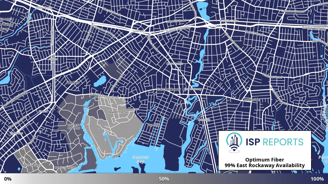 East Rockaway, NY map of internet availability