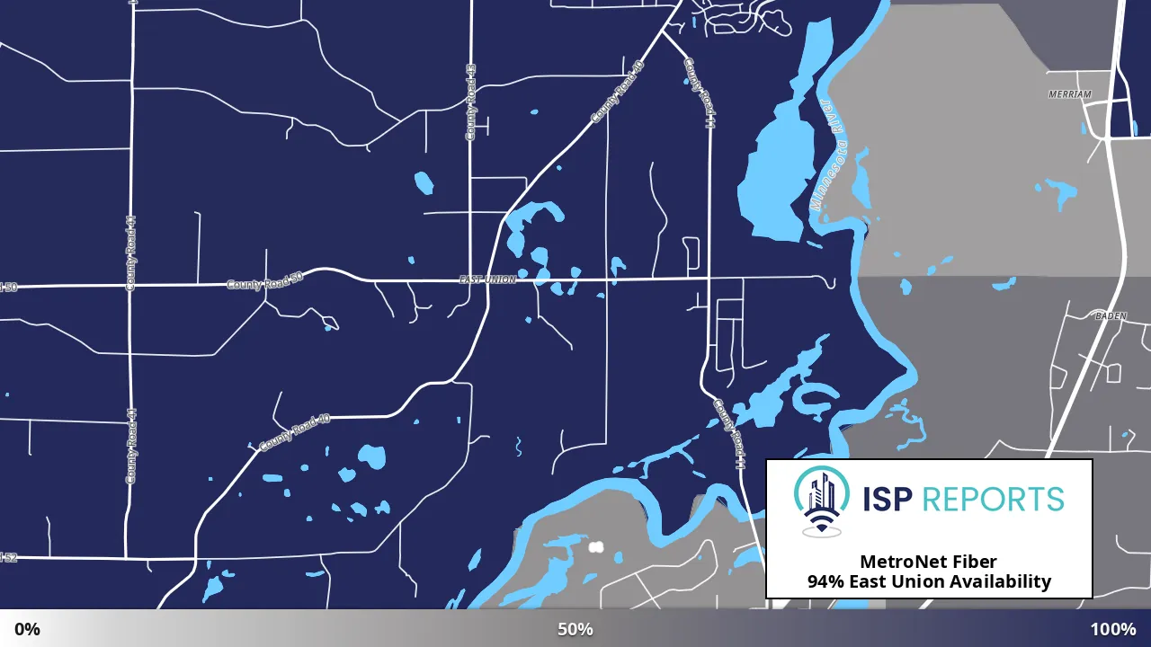 East Union, MN map of internet availability