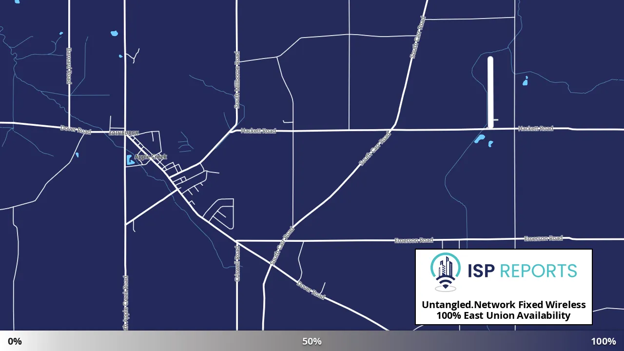East Union, OH map of internet availability