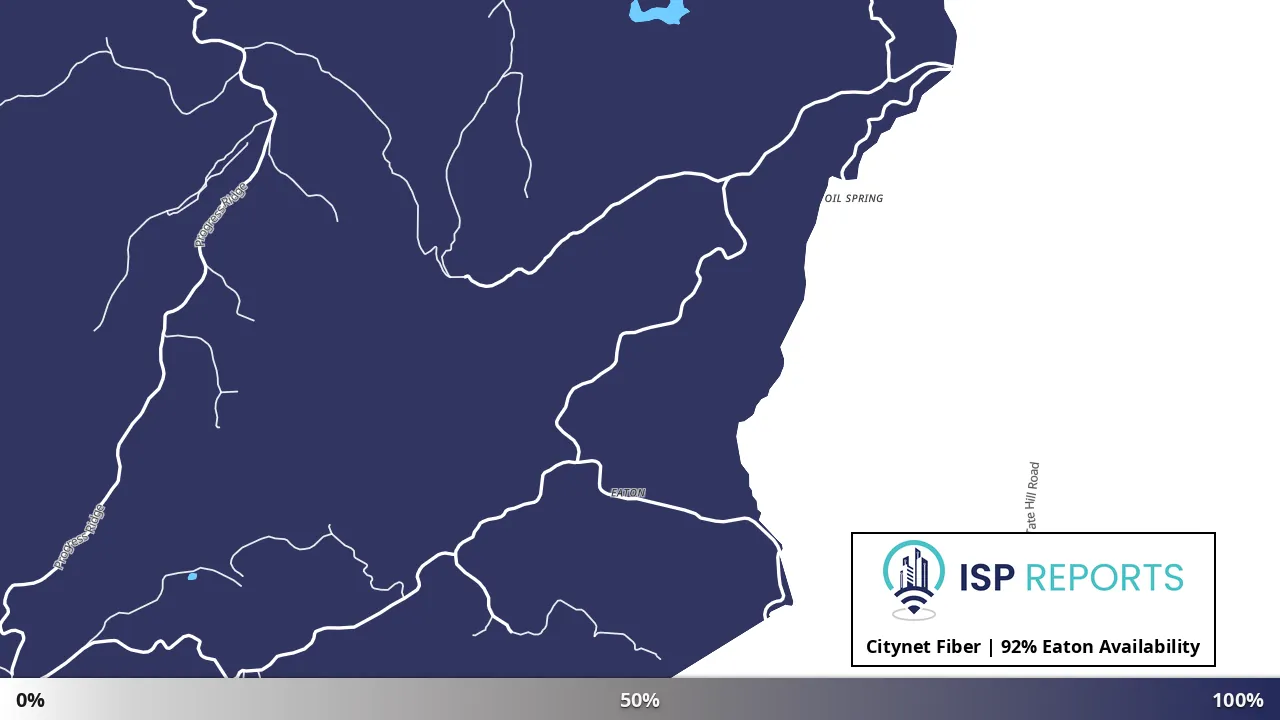 Eaton, WV map of internet availability