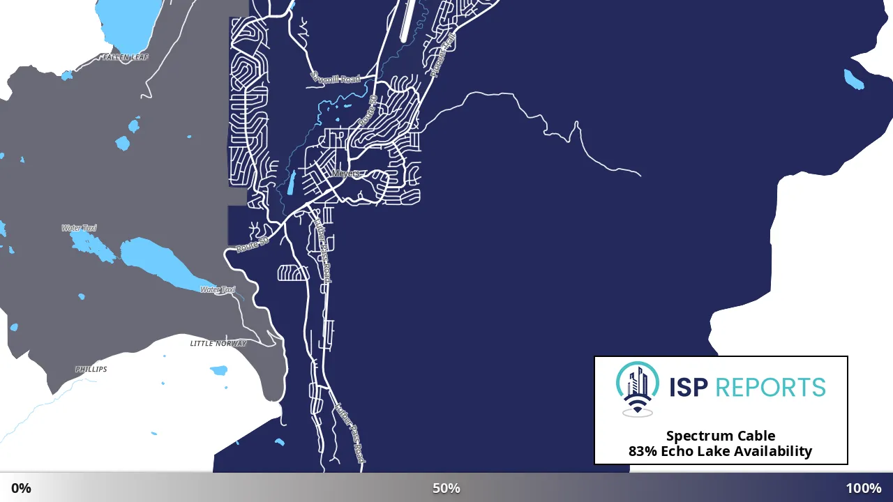 Echo Lake, CA map of internet availability