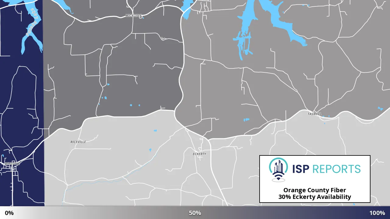 Eckerty, IN map of internet availability