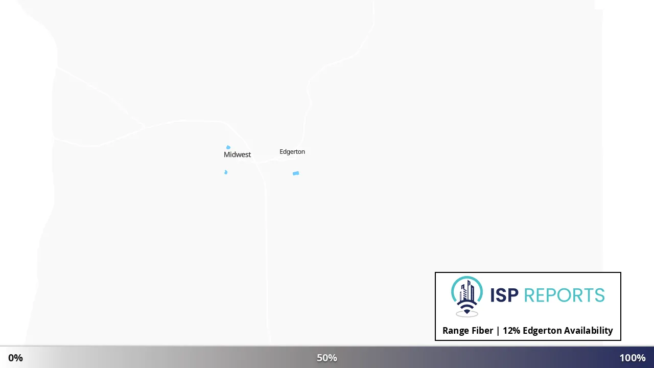 Edgerton, WY map of internet availability