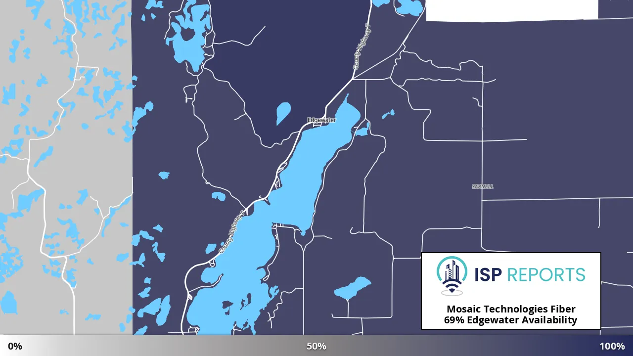 Edgewater, WI map of internet availability