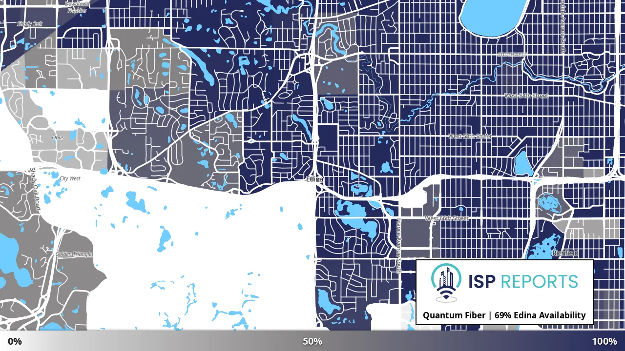 Edina, MN map of internet availability