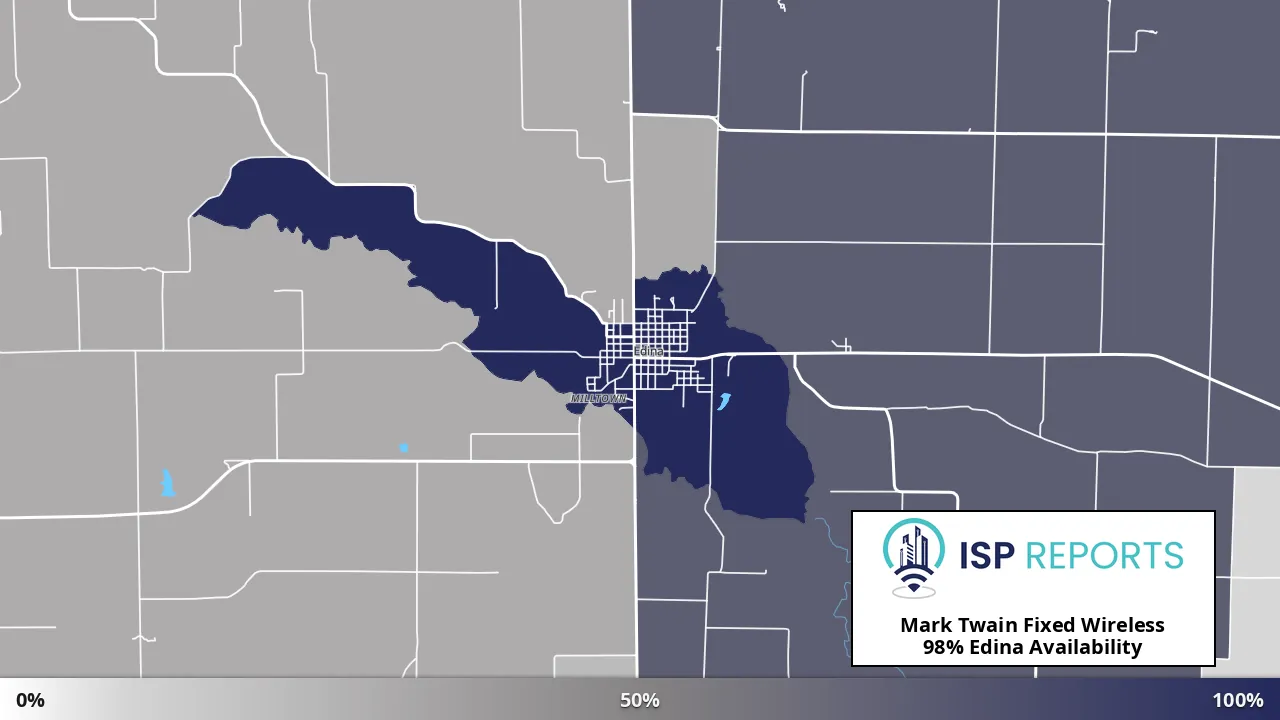 Edina, MO map of internet availability