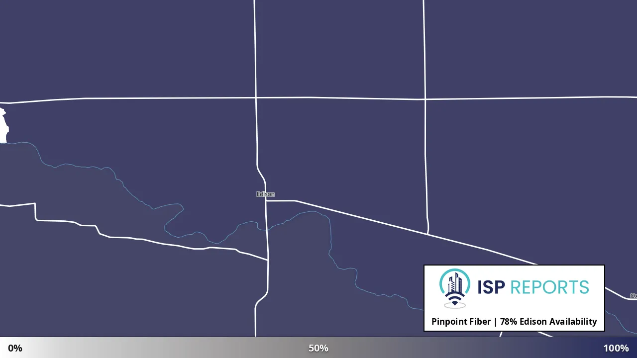Edison, NE map of internet availability
