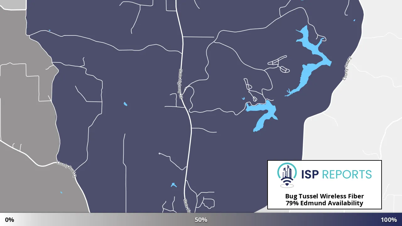 Edmund, WI map of internet availability