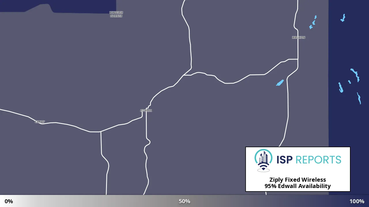 Edwall, WA map of internet availability