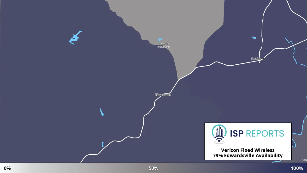 Edwardsville, AL map of internet availability