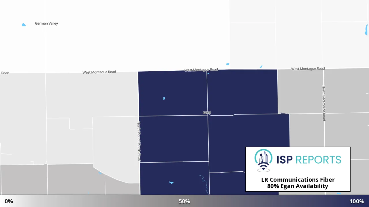 Egan, IL map of internet availability