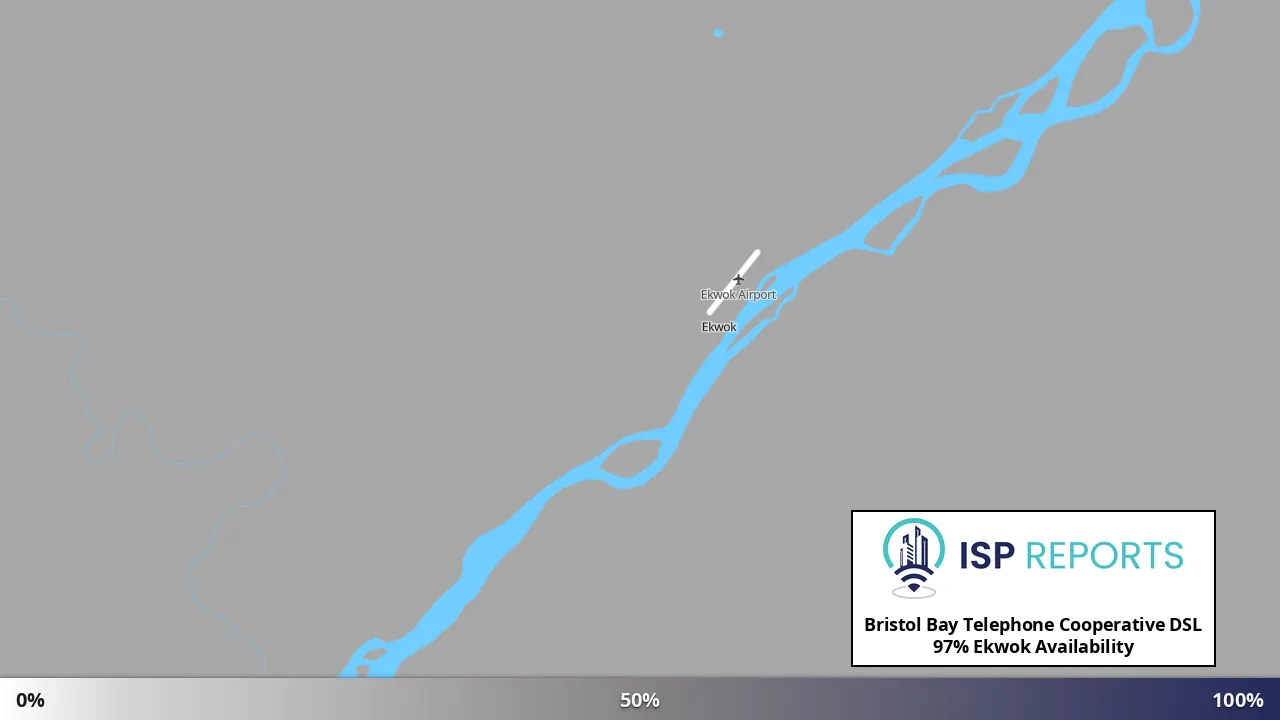 Ekwok, AK map of internet availability