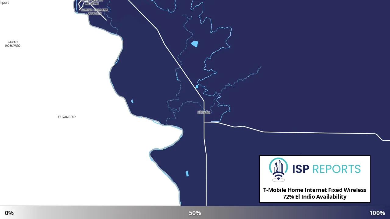 El Indio, TX map of internet availability