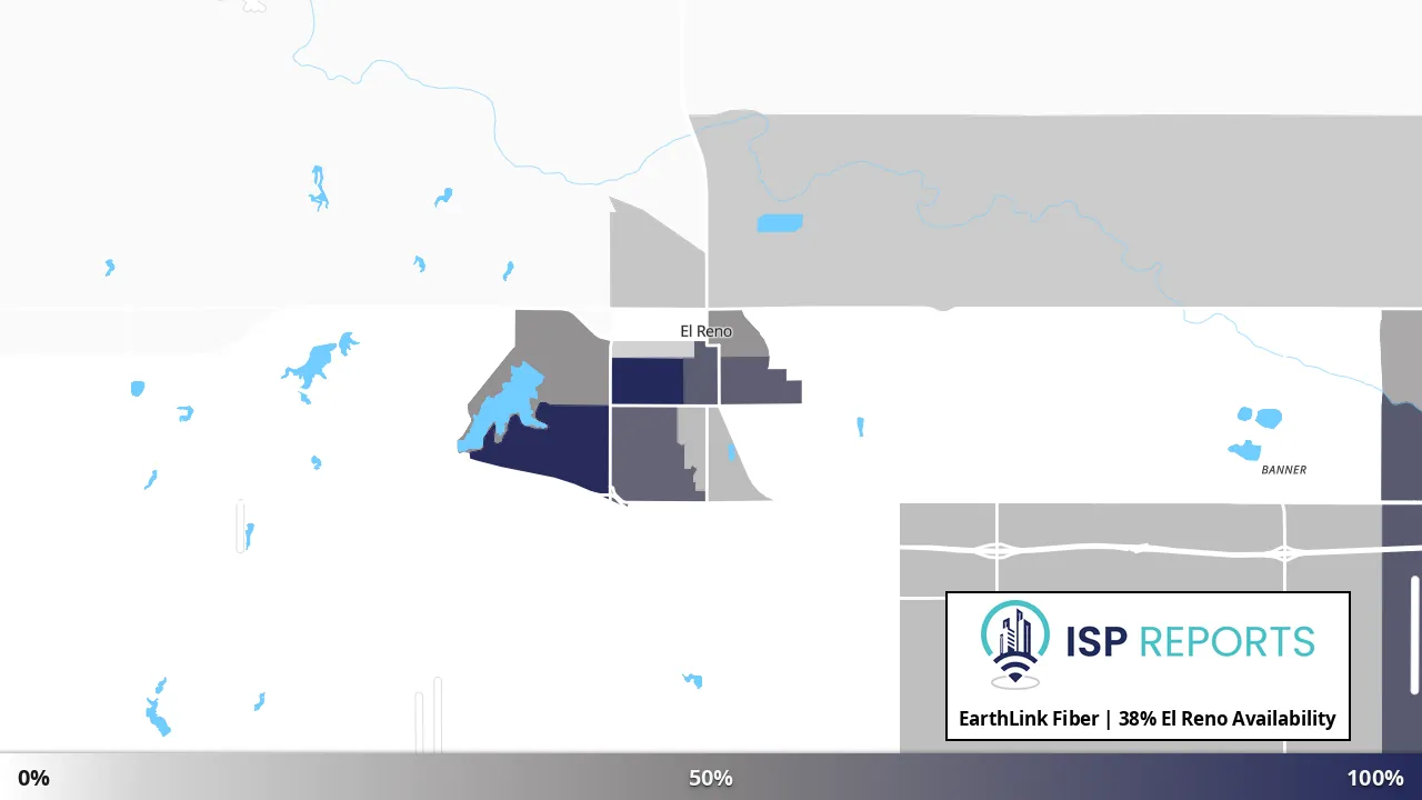 El Reno, OK map of internet availability