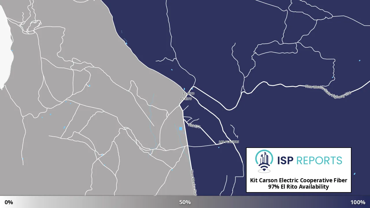 El Rito, NM map of internet availability