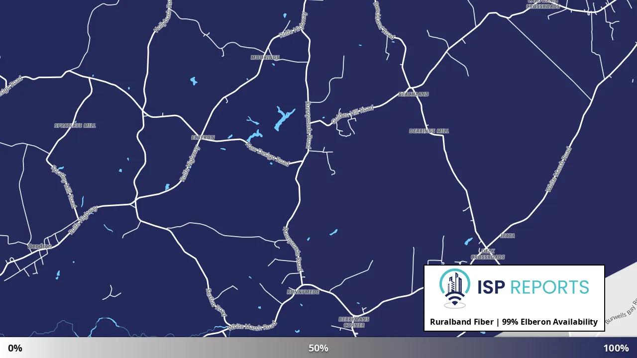 Elberon, VA map of internet availability