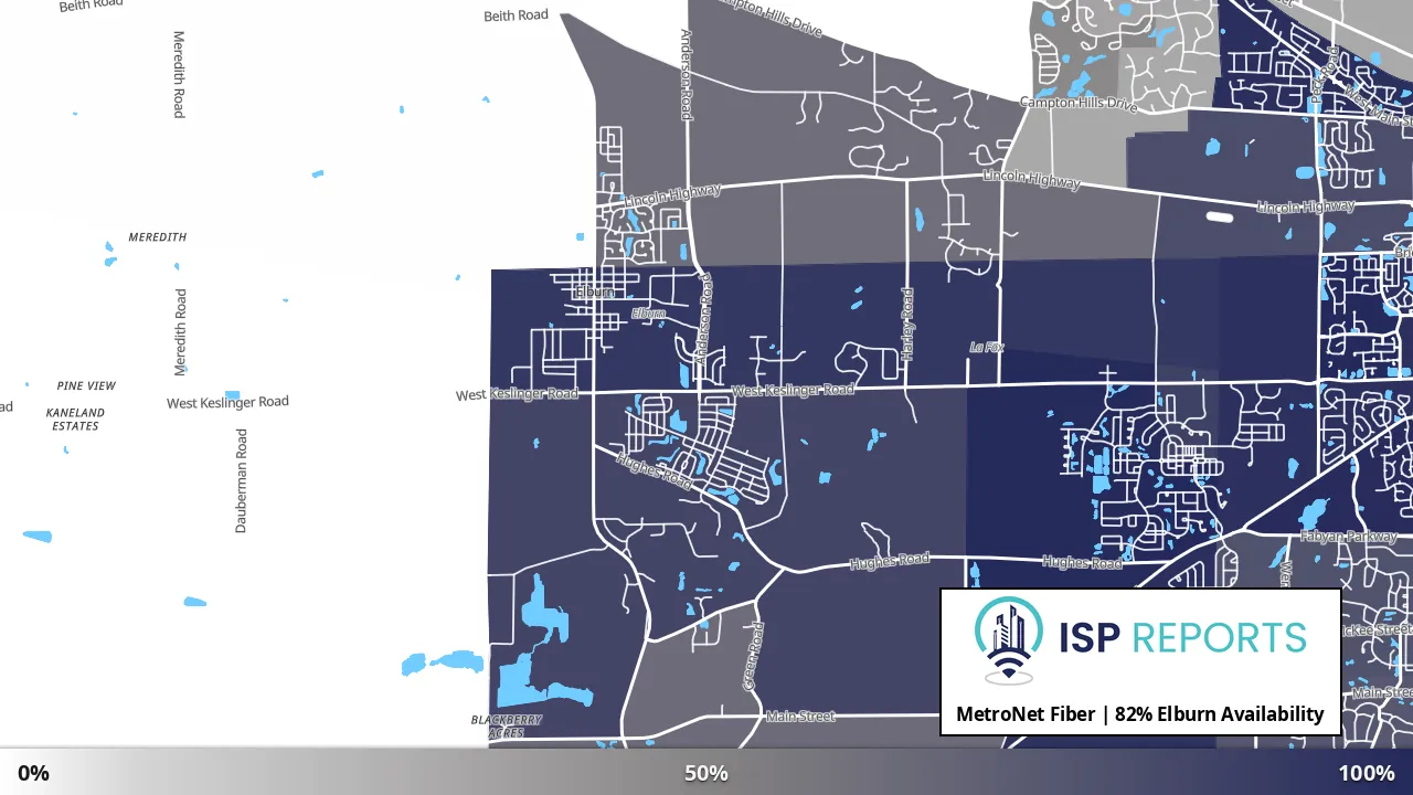 Elburn, IL map of internet availability