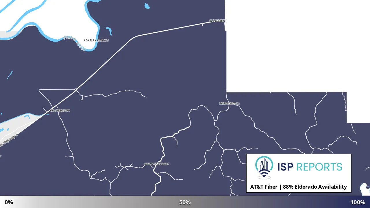 Eldorado, MS map of internet availability