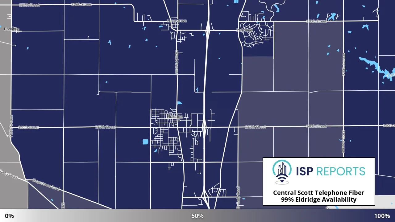 Eldridge, IA map of internet availability