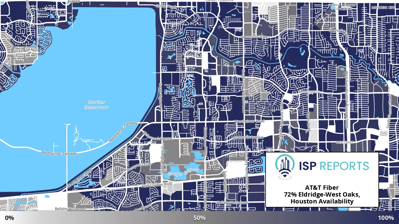Eldridge-West Oaks, Houston, TX map of internet availability